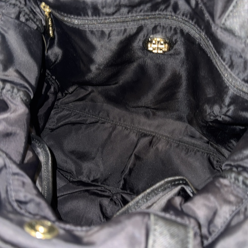 Tory Burch Bag Large Nylon Black Baby Bag Work Travel Bag with Adjustable Strap - Picture 11 of 17